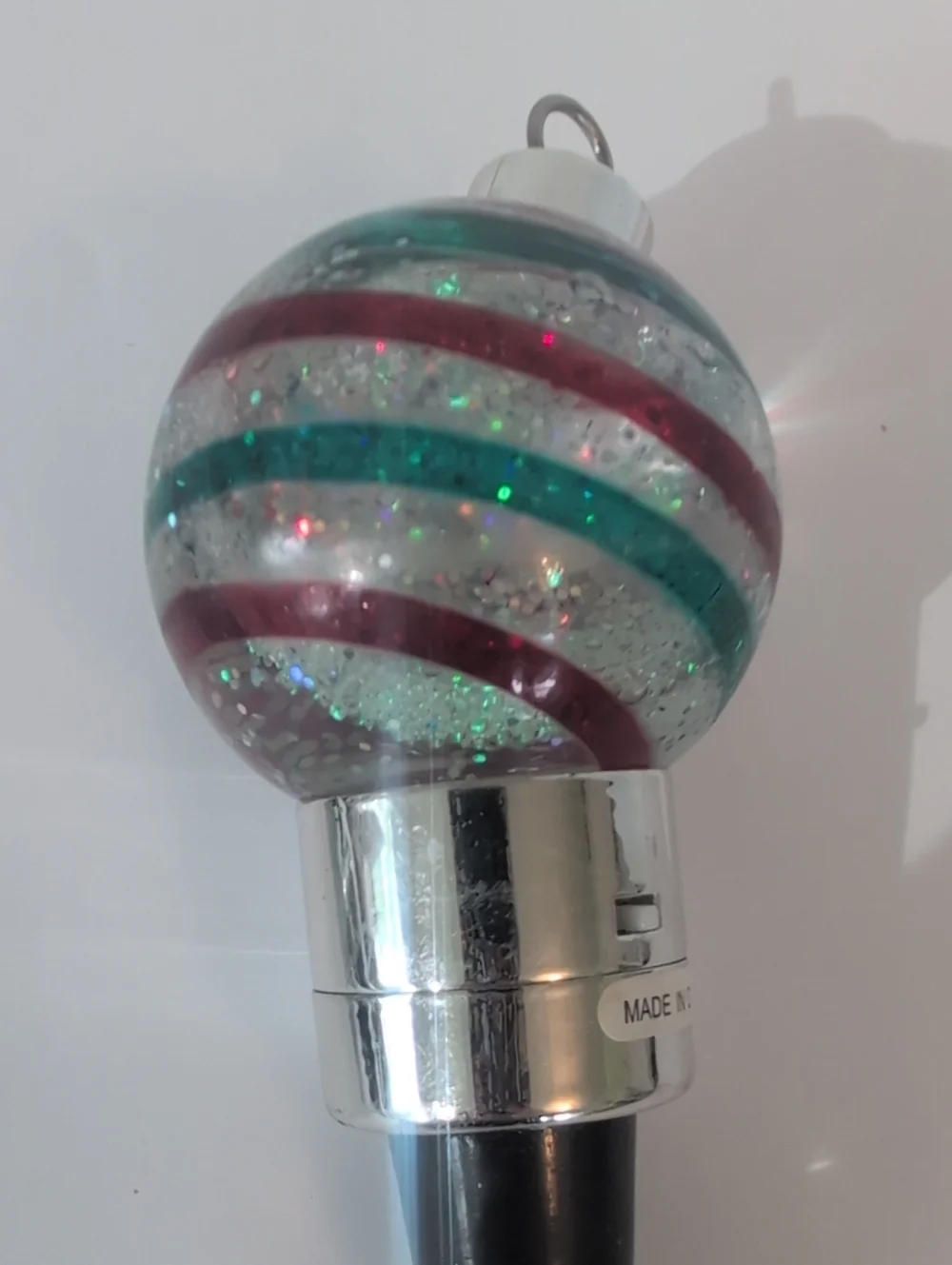 Holiday Wine Lovers Set 2 Stoppers, One Lighted